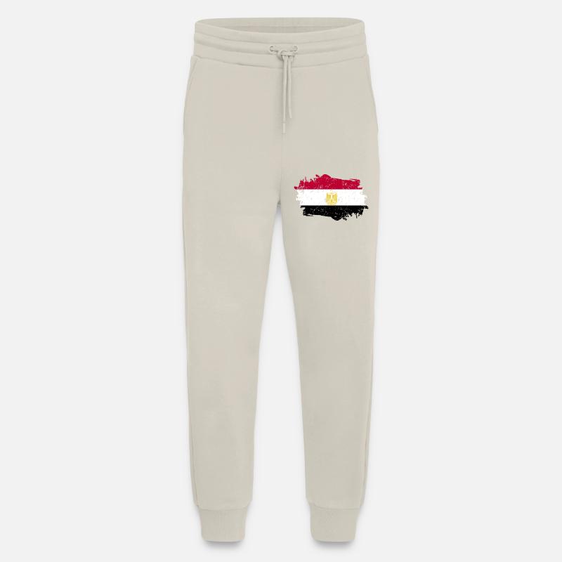 Egypte Drapeau Grunge Egypte Drapeau - Pantalon de jogging bio décontracté fabriqué en UE - WARM CLAY