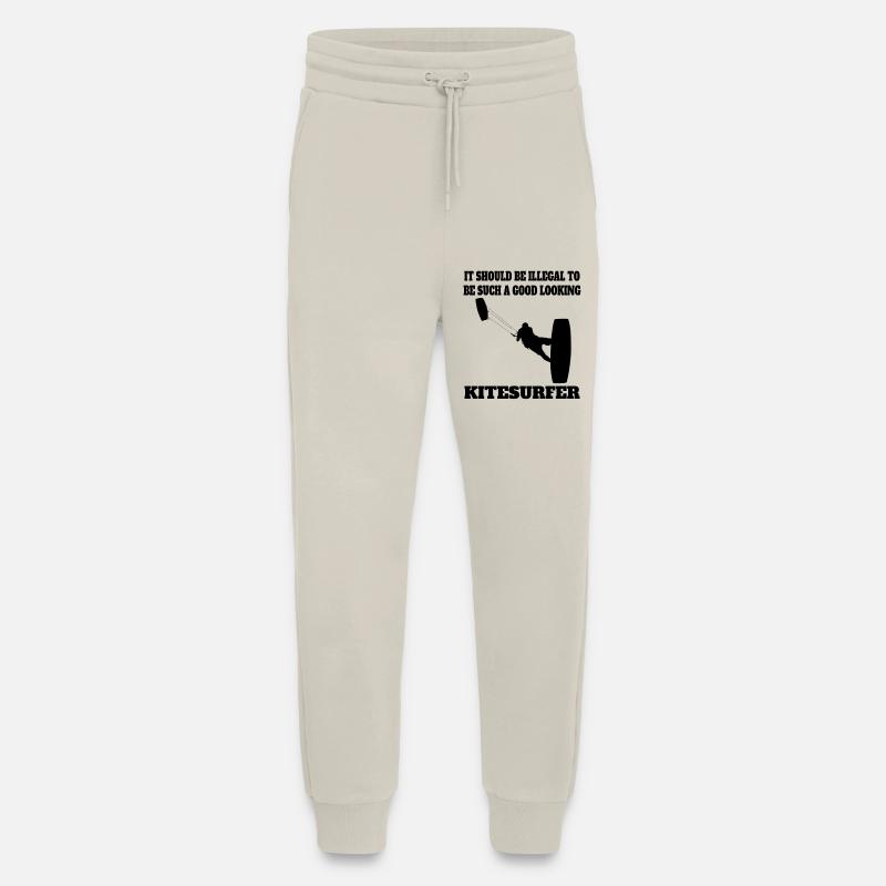 Kitesurfer Gift Surf Windsurf Windsurfer - Pantalon de jogging bio décontracté fabriqué en UE - WARM CLAY