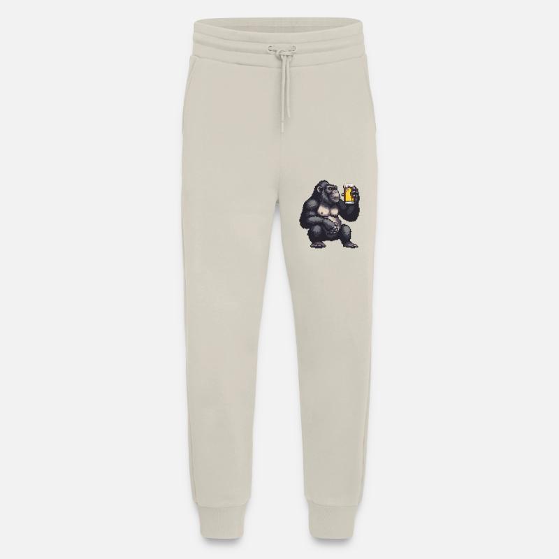 Gorilla Pixel Beer - Jogging Pants - made by SPREAD - WARM CLAY