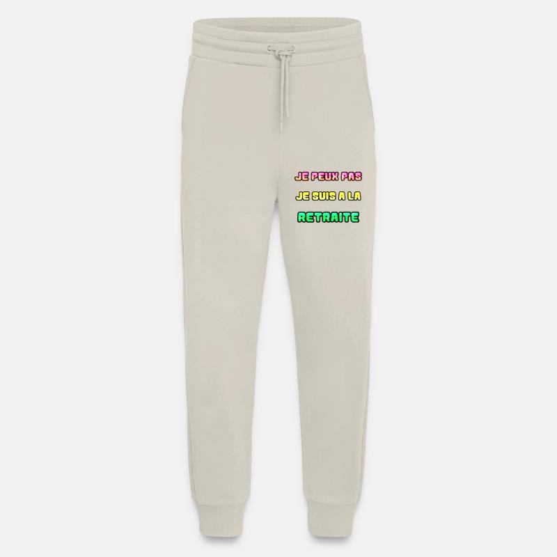 RETRAITE. RETRAITE. RETRAITEE. RETRAITE - Pantalon de jogging bio décontracté fabriqué en UE - WARM CLAY