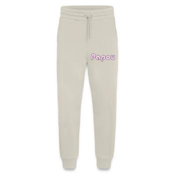PAPOU. PAPA. FÊTE DES PÈRES. BONNE FÊTE PAPA - Pantalon de jogging bio décontracté fabriqué en UE - WARM CLAY - Devant
