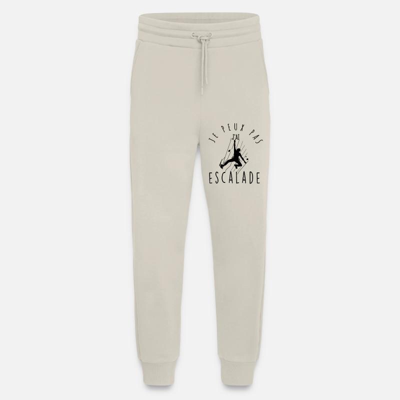 Je peux pas, j'ai escalade. - Pantalon de jogging bio décontracté fabriqué en UE - WARM CLAY