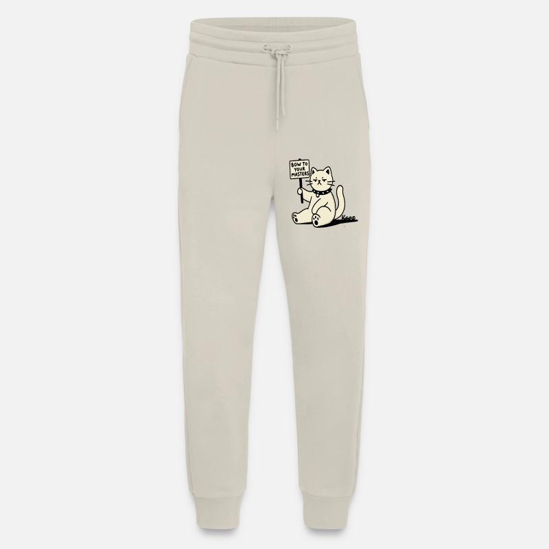 Sarcastic Protest Cat – Bow! - Jogging Pants - made by SPREAD  - WARM CLAY
