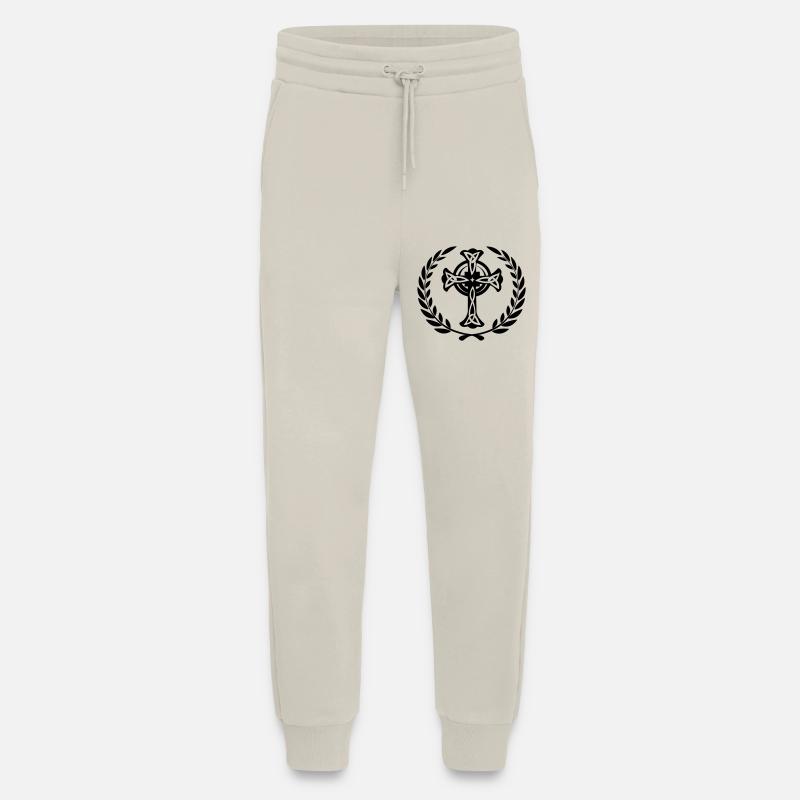 Celtic cross with laurel wreath - Jogging Pants - made by SPREAD  - WARM CLAY
