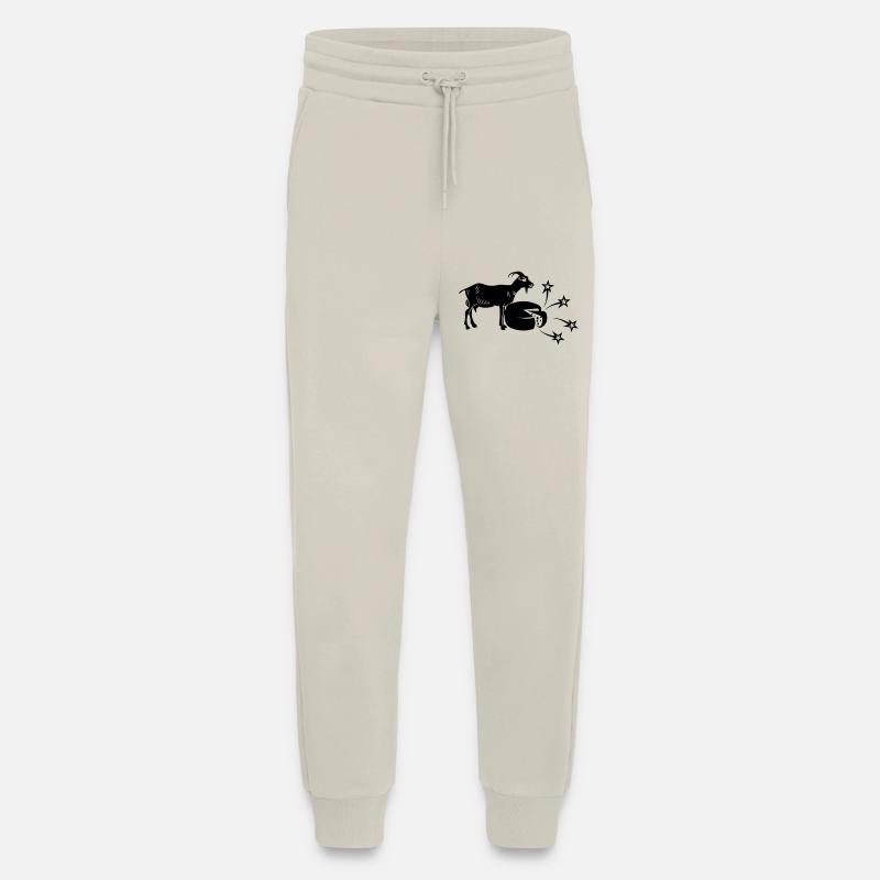 Fromage en tranches et chèvre, - Pantalon de jogging bio décontracté fabriqué en UE - WARM CLAY
