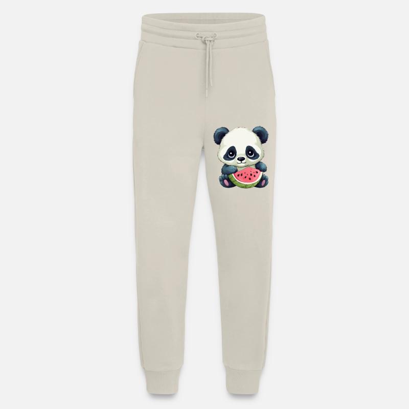 Süßes Panda mit Wassermelone - Jogginghose - made by SPREAD - WARM CLAY