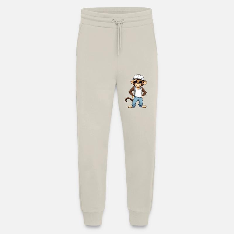 Cool monkey with sunglasses and cap - Jogging Pants - made by SPREAD - WARM CLAY
