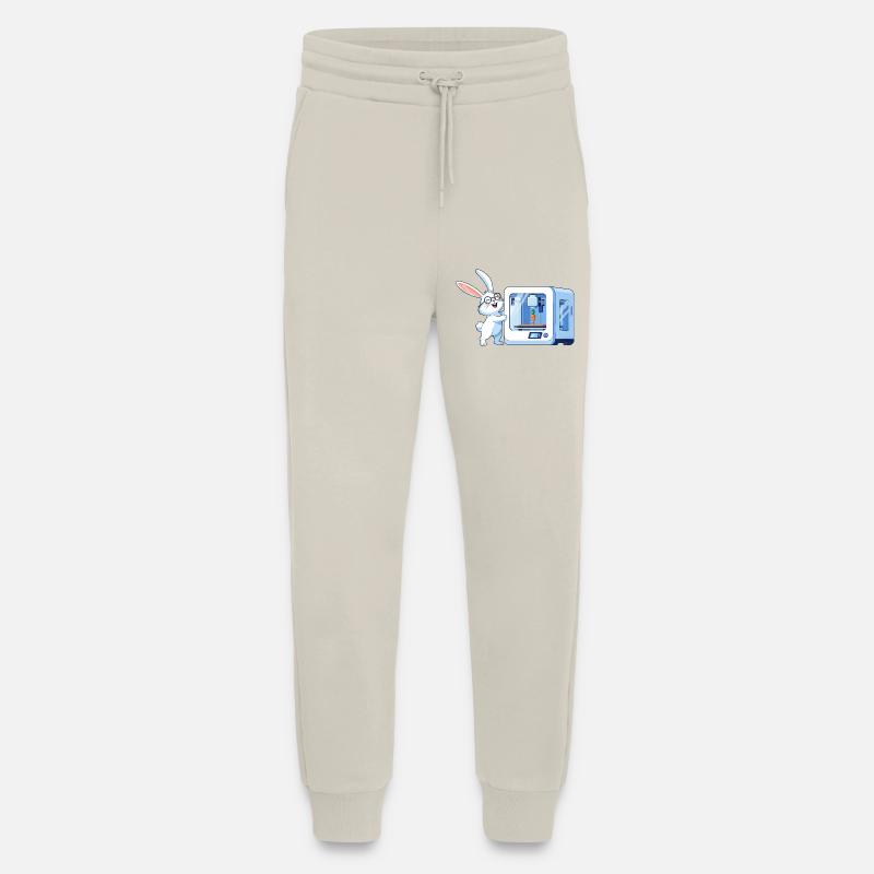 Funny Rabbit Nerd Programmer 3D Printer - Jogging Pants - made by SPREAD  - WARM CLAY