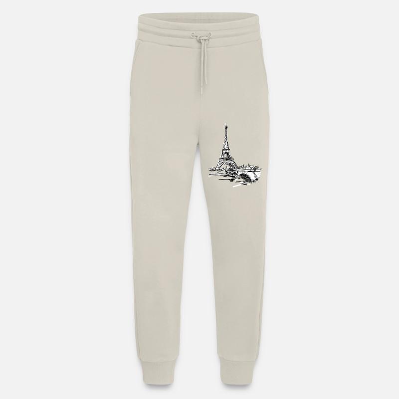 Pariser Skyline: Skizzenhafter Eiffel Turm - Jogginghose - made by SPREAD - WARM CLAY