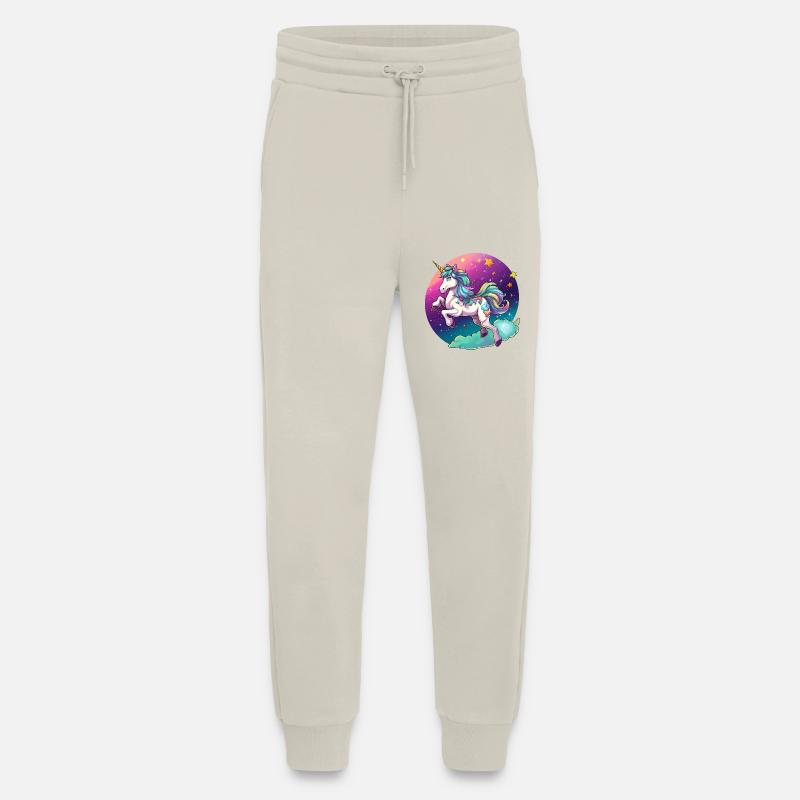 Nachtfarbener Regenbogen-Einhorn - Jogginghose - made by SPREAD - WARM CLAY