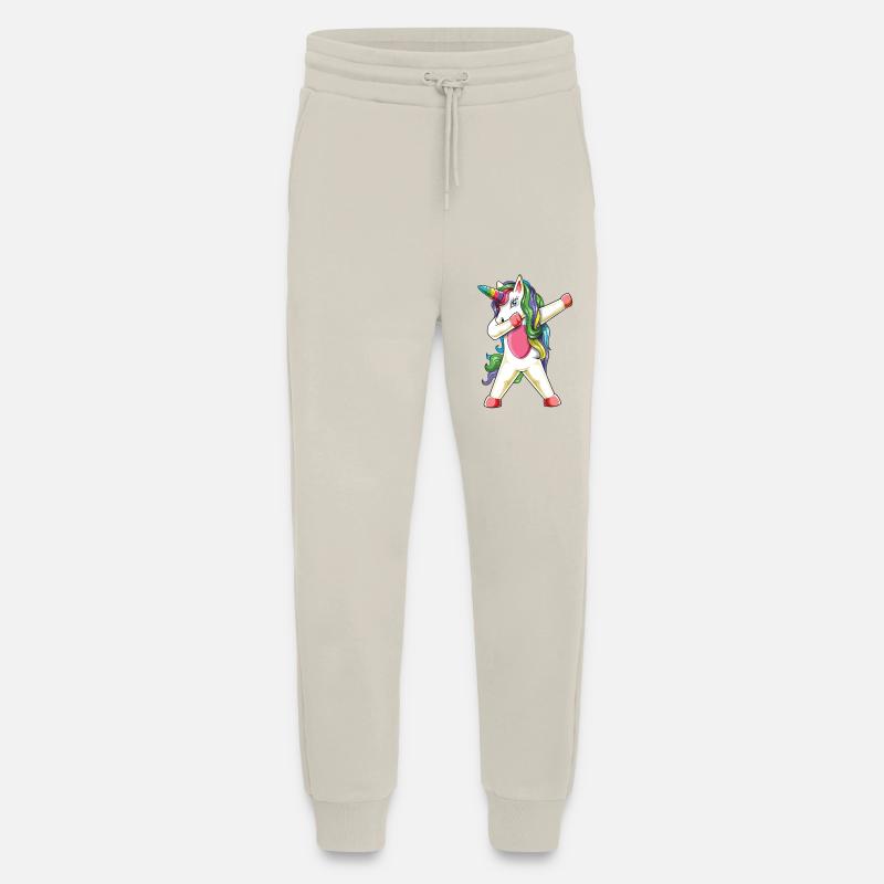 Lustiger Dabbing Einhorn-Regenbogen-Magischer Tanz - Jogginghose - made by SPREAD - WARM CLAY