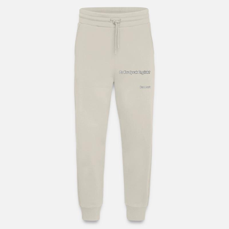 Conception drôle de blagues en anglais - Pantalon de jogging bio décontracté fabriqué en UE - WARM CLAY