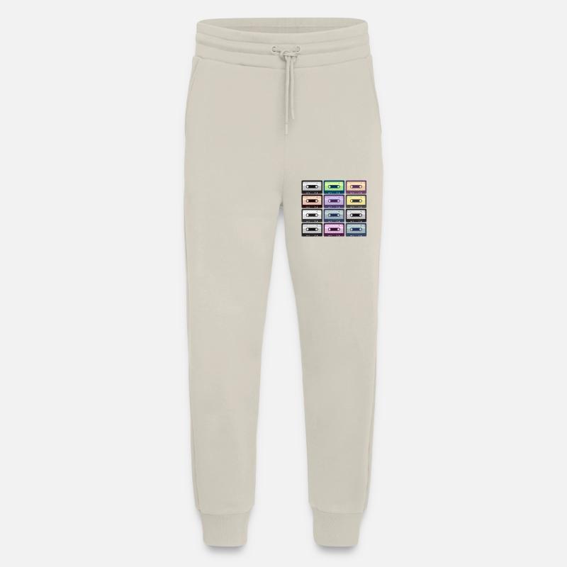 Retro Colored Cassettes - Jogging Pants - made by SPREAD - WARM CLAY