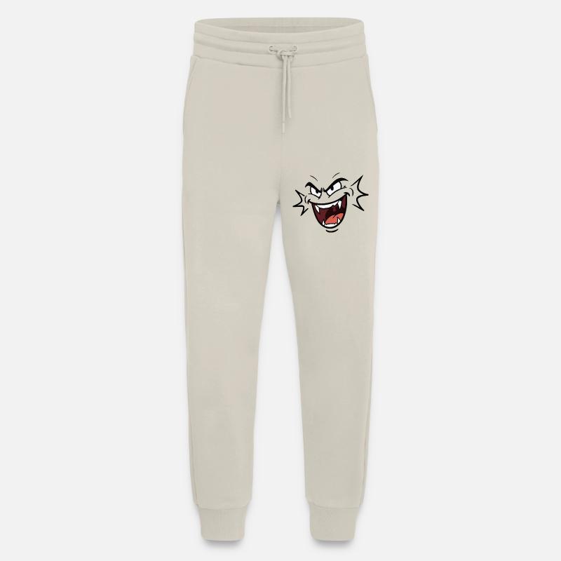 Lustiges Vampir Gesicht Lachmuster comic - Jogginghose - made by SPREAD - WARM CLAY