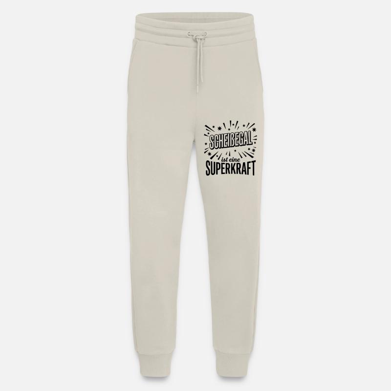 Scheissegal Superkraft - Lustiger Spruch Slogan - Jogginghose - made by SPREAD - WARM CLAY