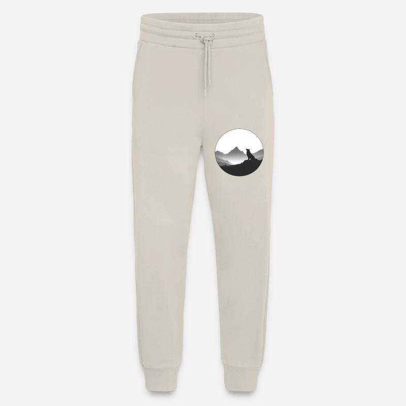 wolf - Jogging Pants - made by SPREAD  - WARM CLAY