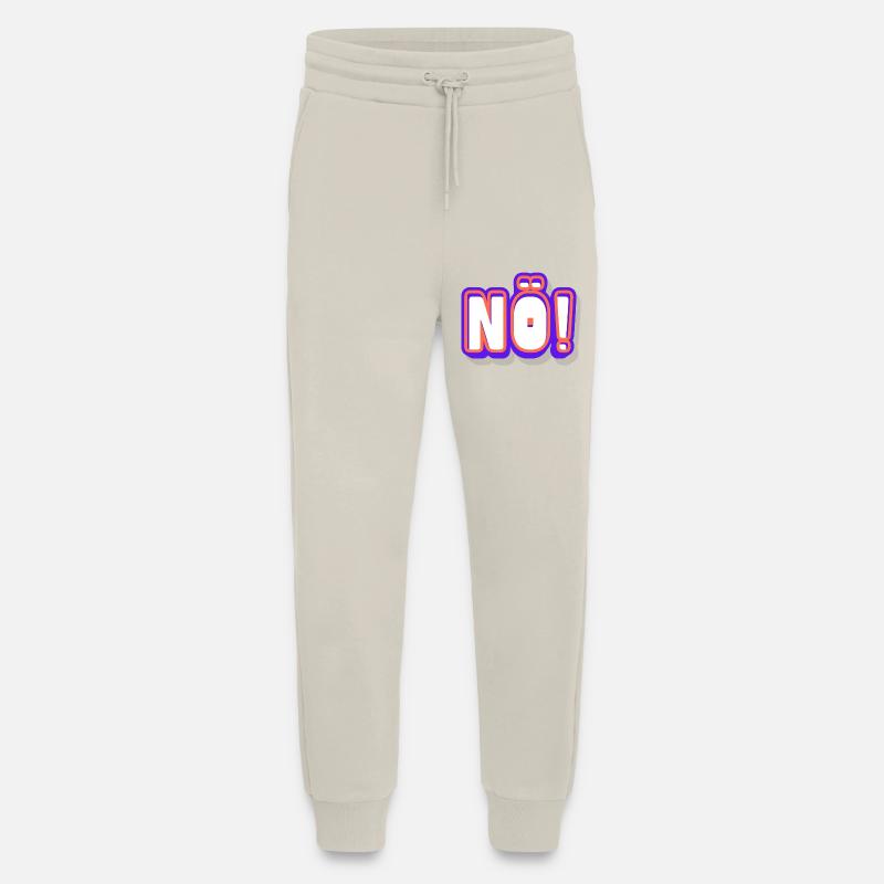 NON ! Lettrage néon pop - Pantalon de jogging bio décontracté fabriqué en UE - WARM CLAY