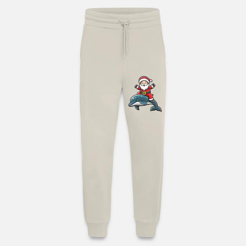 Delfin Weihnachtsmann Cartoon - Jogginghose - made by SPREAD - WARM CLAY