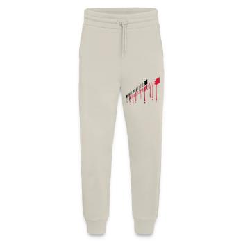 Citation faire de petites choses - Pantalon de jogging bio décontracté fabriqué en UE - WARM CLAY - Devant