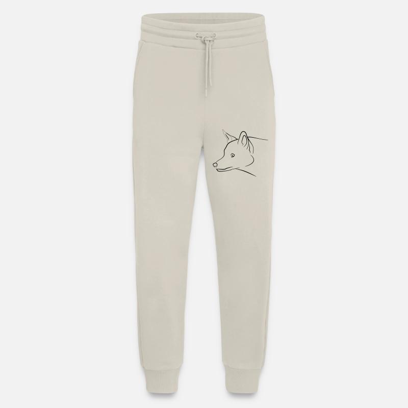 Fuchs Grafik schwarz - Jogginghose - made by SPREAD - WARM CLAY