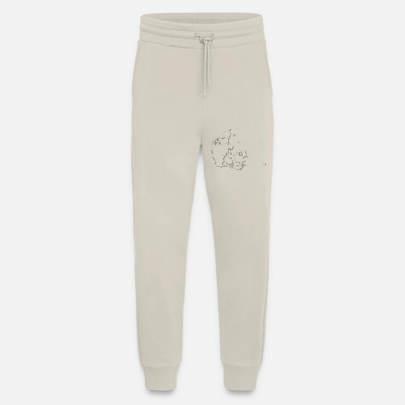 Denmark map as an outline - Jogging Pants - made by SPREAD - WARM CLAY