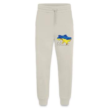 Ukraine Flag in Ukraine Map EN - Jogging Pants - made by SPREAD  - WARM CLAY - Front