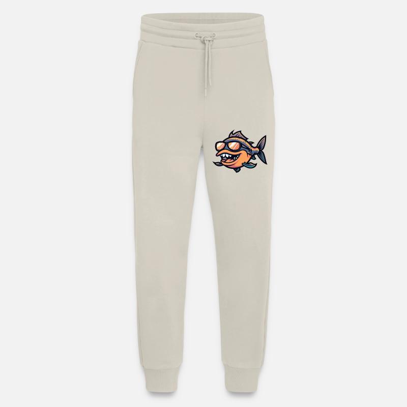 Piranha Fish Comic Cool - Jogging Pants - made by SPREAD  - WARM CLAY