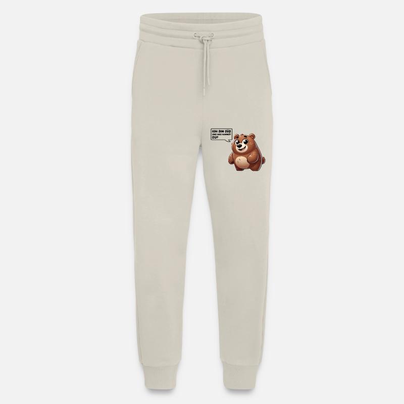 Bear Comic Cute - Jogging Pants - made by SPREAD  - WARM CLAY