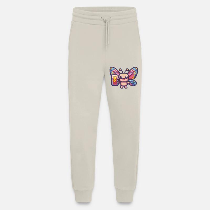 Butterfly Pixel Beer - Jogging Pants - made by SPREAD  - WARM CLAY