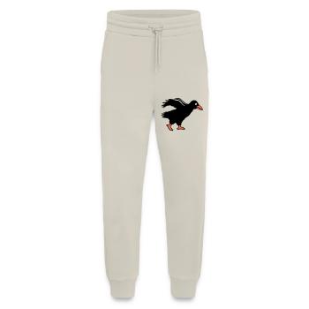 Corbeau oiseau marche corbeau course rapide course drôle - Pantalon de jogging bio décontracté fabriqué en UE - WARM CLAY - Devant