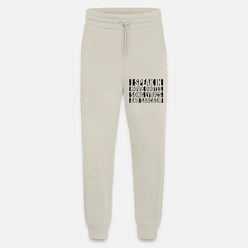 speak lyrics and sarcasm - Jogging Pants - made by SPREAD  - WARM CLAY