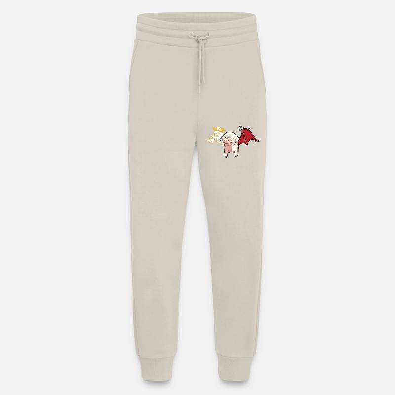 Celestial Satanic Pig Angel Devil - Jogging Pants - made by SPREAD  - WARM CLAY