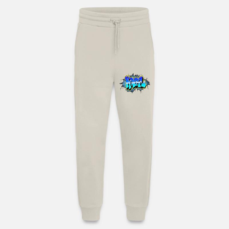 Graffiti KARL Blue Brick Crack - Jogging Pants - made by SPREAD  - WARM CLAY