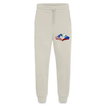USA Slowenien Flagge Haende Herzform - Jogginghose - made by SPREAD - WARM CLAY - Vorne