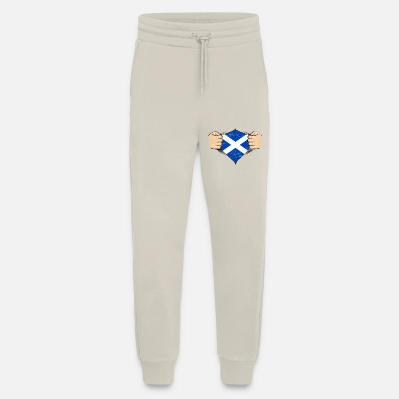 Drapeau de l’Écosse utilisé - Pantalon de jogging bio décontracté fabriqué en UE - WARM CLAY