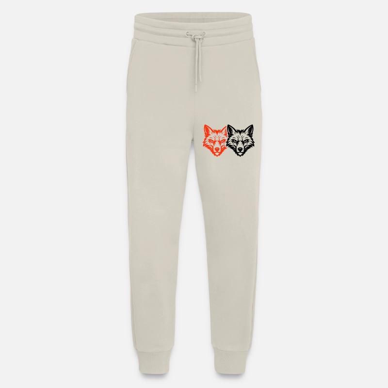 Fox Head Team - Jogging Pants - made by SPREAD  - WARM CLAY