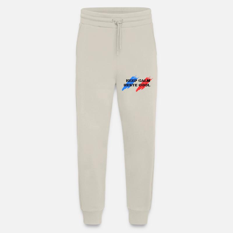 KEEP CALM RESTE COOL - Pantalon de jogging bio décontracté fabriqué en UE - WARM CLAY