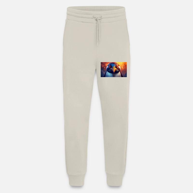 Cute grumpy grouchy animals - penguin - Jogging Pants - made by SPREAD - WARM CLAY