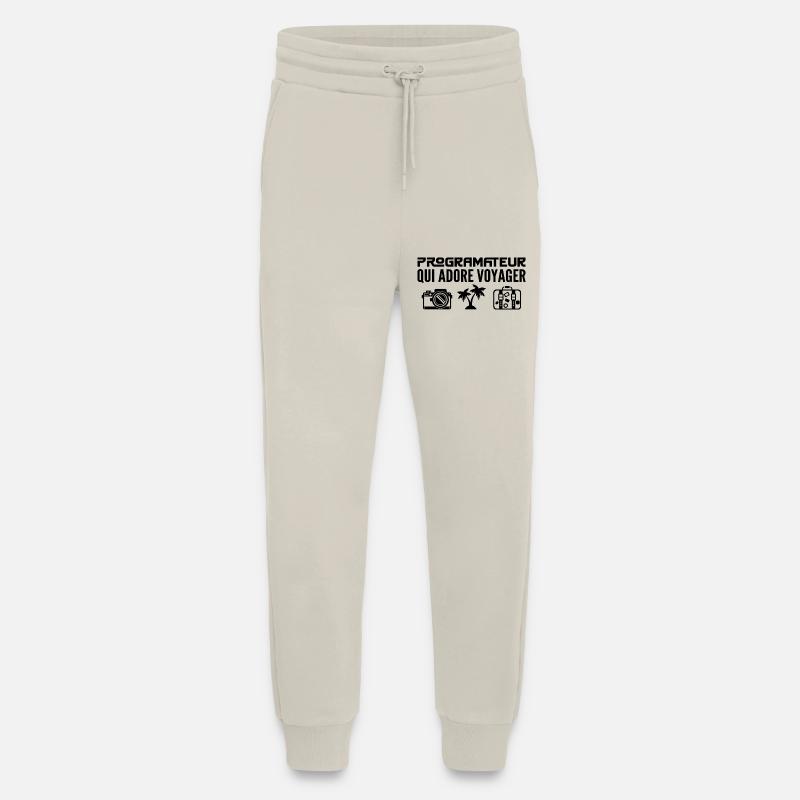 Voyageurs & Programateurs : Passion & Découverte - Pantalon de jogging bio décontracté fabriqué en UE - WARM CLAY