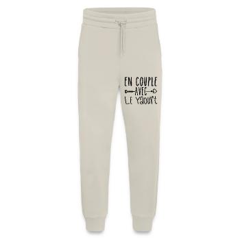En Couple avec Yaourt, cadeau Fans de Yaourt - Pantalon de jogging bio décontracté fabriqué en UE - WARM CLAY - Devant