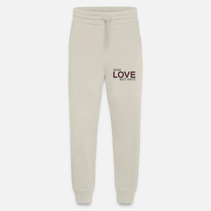 Send Love Not Hate Statement - Jogging Pants - made by SPREAD  - WARM CLAY
