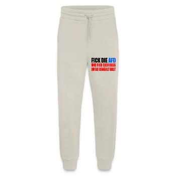 FCK AFD - Gegen Rechts - fuck afd - Jogginghose - made by SPREAD - WARM CLAY - Vorne