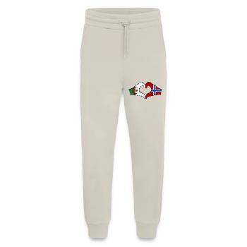 Algerien Norwegen Flagge Haende Herzform - Jogginghose - made by SPREAD - WARM CLAY - Vorne