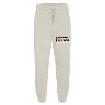 Blutgruppe Wein Positiv - da steigt dein Puls - Jogginghose - made by SPREAD - WARM CLAY - Vorne