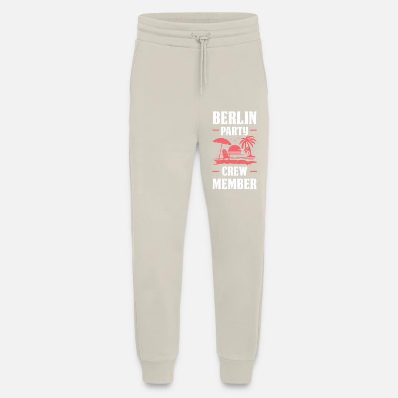 Équipe de fête berlinoise - Pantalon de jogging bio décontracté fabriqué en UE - WARM CLAY
