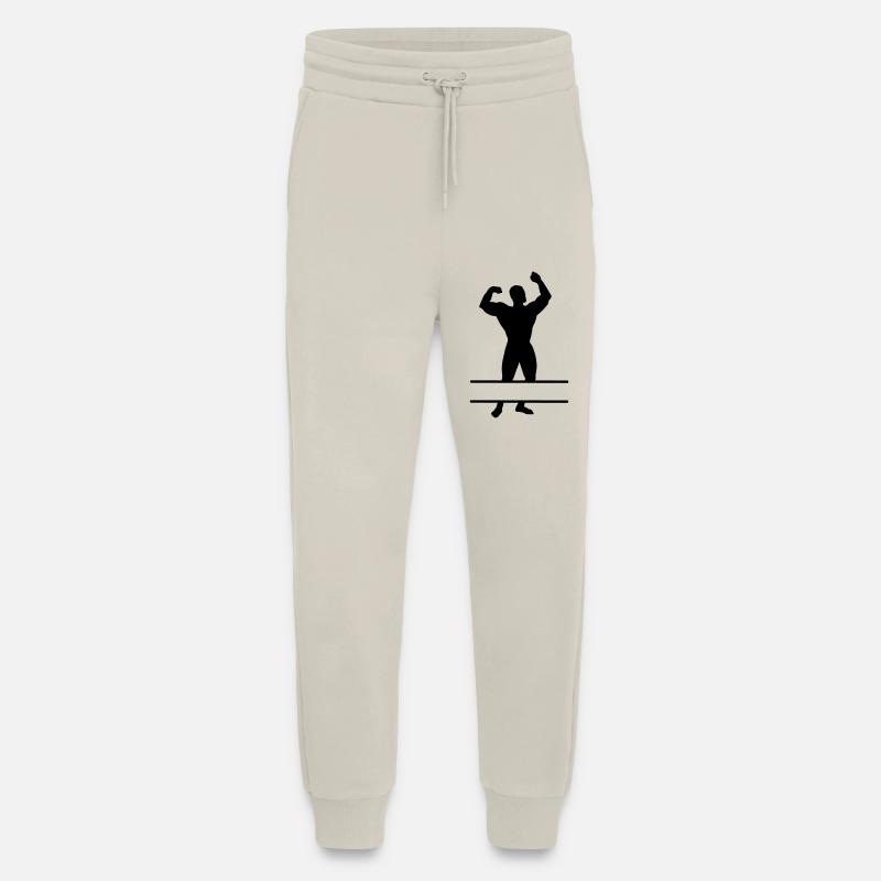 Bodybuilder mit Textraum - Jogginghose - made by SPREAD - WARM CLAY