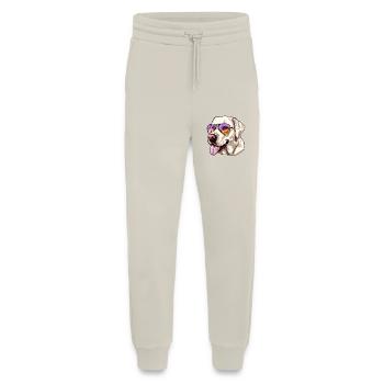 Labrador Retriever, Chien, Lunettes De Soleil, Été - Pantalon de jogging bio décontracté fabriqué en UE - WARM CLAY - Devant