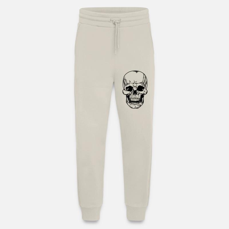 Skull with bullet between the teeth - Jogging Pants - made by SPREAD  - WARM CLAY