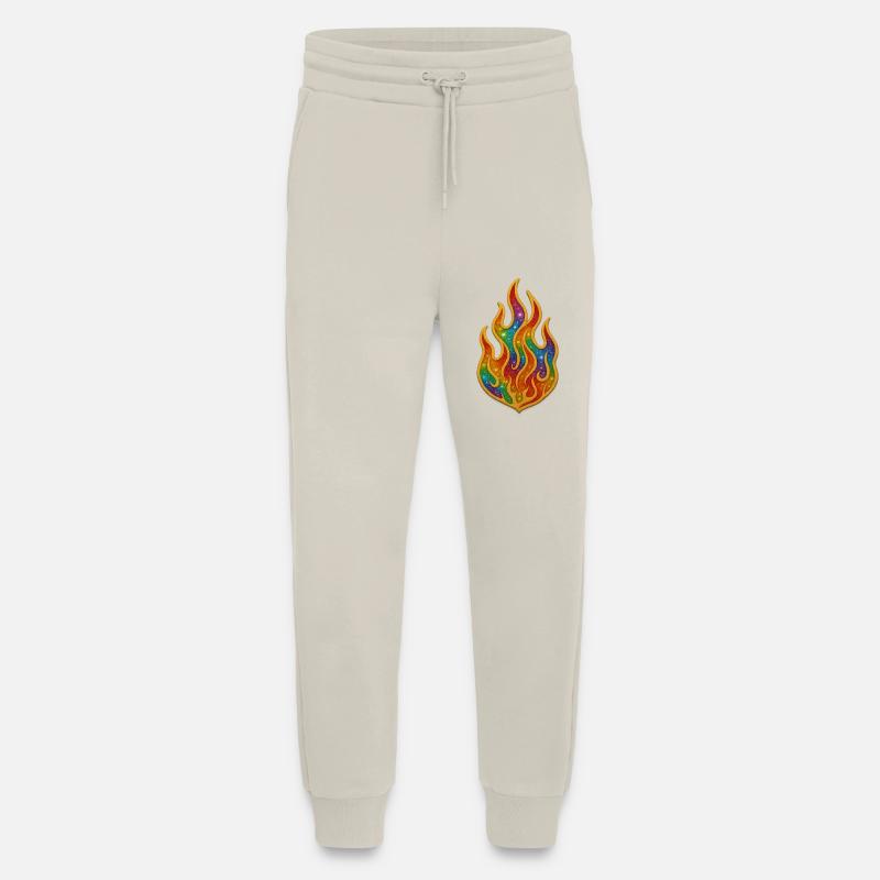 Rainbow Fire Patch - Jogging Pants - made by SPREAD  - WARM CLAY