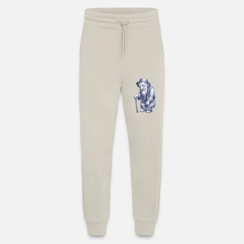 Old man hiker with cane - Jogging Pants - made by SPREAD  - WARM CLAY